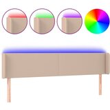  LED uzglavlje boja cappuccina 183x16x78/88 cm od umjetne kože | shoptok.hr