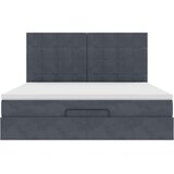  Otomanski posteljni okvir z vzmetnicami siv 180x200cm žamet, (21653483) | Shoptok.si