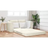vidaXL Floor Sofa Bed 2-in-1 Krem 148x71x83 cm Velvet | Shoptok.si