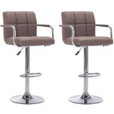 vidaXL Barski stoli 2 kosa taupe blago Cene