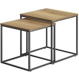  Četvrtasti stolić 2 kom - hrast / crne noge | shoptok.hr