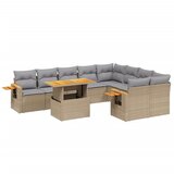 Maison Chic Seti vrtnega pohištva - Vrtna garnitura - Vrtni pohištvo set 10-delna z blazinami bež poli ratan, (21821721) | Shoptok.si