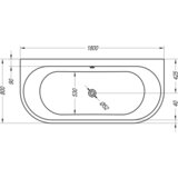 Kolpa San Kolpa Samostojeća Kada Dream-SP 180x80/O+Preliv White 570390 | Eponuda.com