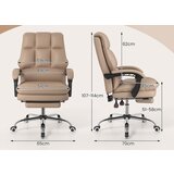  Ergonomska uredska stolica s uvlačivim osloncem za noge, direktorska stolica | shoptok.hr
