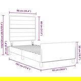  Postelja Temno Rjava 90x190 cm Tkanina, (22052513) | Shoptok.si