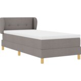 Box Spring Krevet s Madracem u Taupe - 100x200 cm Tkanina | shoptok.hr