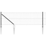 Euro Ograda s 13 Šiljaka 0.8x25 m Galvanizirani Čelik Sivi | shoptok.hr