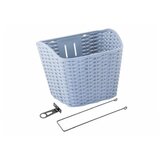  Korpa vensini pvc pletena imtacija siva antracite sa držačima | ePonuda.com