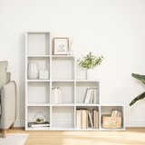 Pregrada za knjige 4 razine bijeli 131,5x29x131,5 cm drvena | Eponuda.ba