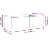  Zidni ormarić boja hrasta sonome 68x30x20 cm konstruirano drvo | shoptok.hr