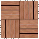  Pločice za decking 3D Dizajn 11 pcs Svijetlosmeđa 30 x 30 cm | Eponuda.ba