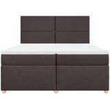  Krevet s oprugama i madracem tamnosmeđi 200x200 cm od tkanine | shoptok.hr