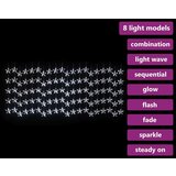 vidaXL led zavjesa s vilinskim svjetlima 500 led bijela 8 funkcija | shoptok.hr
