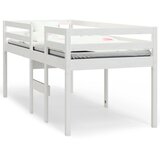  Visoki krevet bijeli 90 x 190 cm od masivne borovine | shoptok.hr