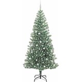  Umjetno Božićno Drvo s Snježnim Flokom i LED Svjetlom 240 cm | shoptok.hr