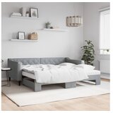 vidaXL Dnevni krevet na razvlačenje svjetlosivi 90 x 190 cm od tkanine Cijene