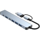  Adapter Type C - USB 3.0 na 2xType C, 3xUSB 3.0 i 2xUSB 2.0, 7u1, 20cm, Sivi | Eponuda.com