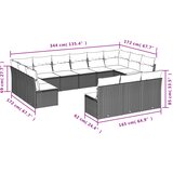  13-dijelni set vrtnih sofa s jastucima poliratan Bež | Eponuda.com