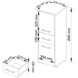 AKORD Fin Visoka Kopalniška Omara, 2 Vrata In 1 Predal, Bela, (5000332700) | Shoptok.si