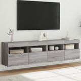 vidaXL Stenske TV omarice z LED 2 kosa siva sonoma 80x30x40 cm | Shoptok.si