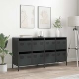  Komoda crna 135x39x73,5 cm hladno valjani čelik | Eponuda.com
