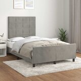  Okvir kreveta bez madraca svjetlosivi 120 x 200 cm baršunasti | shoptok.hr