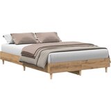 Maison Chic Posteljni okvir - Dvoposteljna postelja - Zakonska postelja brez ležišča Artisan hrast 120x200 cm-J10337, (21773159) | Shoptok.si