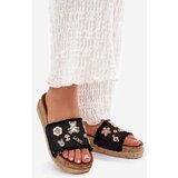 Boto Women's Sandals With Golden Buckles On Platform Black Rigasta | shoptok.hr