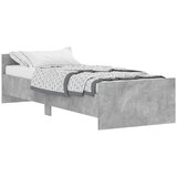  The Living Store Posteljni okvir betonsko siv 75x190 cm inženirski les - Posteljni Okvir, (21452248) | Shoptok.si
