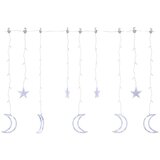 vidaXL Okrasne lučke zvezde in lune z daljincem 345 LED lučk modre | Shoptok.si