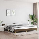 Maison Chic Posteljni okvir - Dvoposteljna postelja - Zakonska postelja brez vzmetnice temno rjav 200x200 cm blago-J4348, (21763084) | Shoptok.si