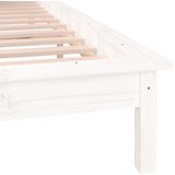  Okvir za krevet bijeli 160 x 200 cm od masivnog drva | shoptok.hr