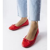 Gemre Red ballet flats with a bow Vaillancour Cijene