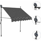 Tenda na ručno uvlačenje s LED svjetlima 100 cm antracit | shoptok.hr
