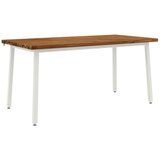  Kvadratni blagovaonski stol 160 x 80 x 75 cm Prirodna - Prirodna i bijela 160 x 80 x 75 cm Četvrtasto | shoptok.hr