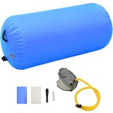 vidaXL Napihljiv gimnastični valj s tlačilko 120x75 cm PVC moder Cene