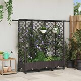  Povišeni krevet s mrežom i krovom Smeđa 164 x 40 x 127 cm PP - Smeđa 164 x 40 x 133 cm s ravnim krovom (3 bočna mreža) na kotači | shoptok.hr