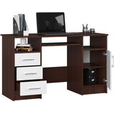 AKORD Ana Računalniška Miza, 3 Predali, Wenge/Bela, (5000333030) | Shoptok.si