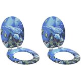  Toaletna sjedala s mekim zatvaranjem 2 pcs Plava 44 x 38 cm | shoptok.hr