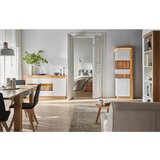 Mömax Vitrina Lyon Hell Bela/hrast | Shoptok.si
