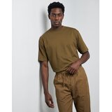 Lacoste T-shirt en jersey de coton épais loose fit Smeđa | shoptok.hr