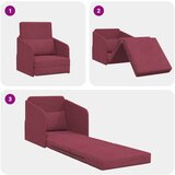 SOFA krevet na podu 2-u-1 Bordo 65x80x83 cm Tkanina | shoptok.hr