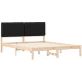  Posteljni okvir z oblazinjenim vzglavjem Črna 150 x 200 cm, (5000101440) | Shoptok.si