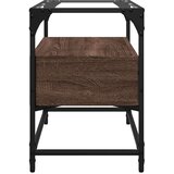 vidaXL TV omarica s stekleno ploščo rjavi hrast 60x35x51 cm inž. les | Shoptok.si