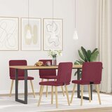  Jedilni stoli 4 kosi vinsko rdeče blago, (21822159) | Shoptok.si