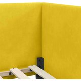 vidaXL Kotna postelja z vzglavjem Rumena 80 cm x 200 cm blago | Shoptok.si