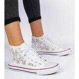 Gemre White women's lace sneakers Lesli | Shoptok.si