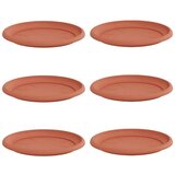  Krožni cvetlični pladenj 6 pcs Kamnito rdeča Ø 27 x 2,5 cm, (5000207373) | Shoptok.si