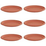  Kružni Pladanj za Cvijeće 6 pcs Crvena cigla Ø 14 x 2 cm | shoptok.hr