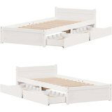 vidaXL Okvir kreveta bez madraca bijeli 90 x 190 cm masivna borovina | shoptok.hr